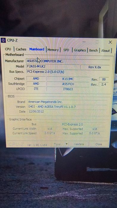 Płyta główna Asus z procesorem AMD A8 i DDR3 4gb