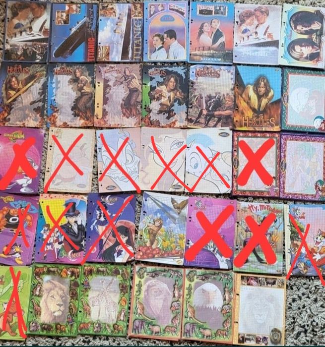 Karteczki do segregatora duże lata 90