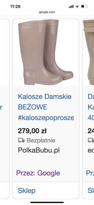 Kalosze poprosze rozm 38 nowe sand beige
