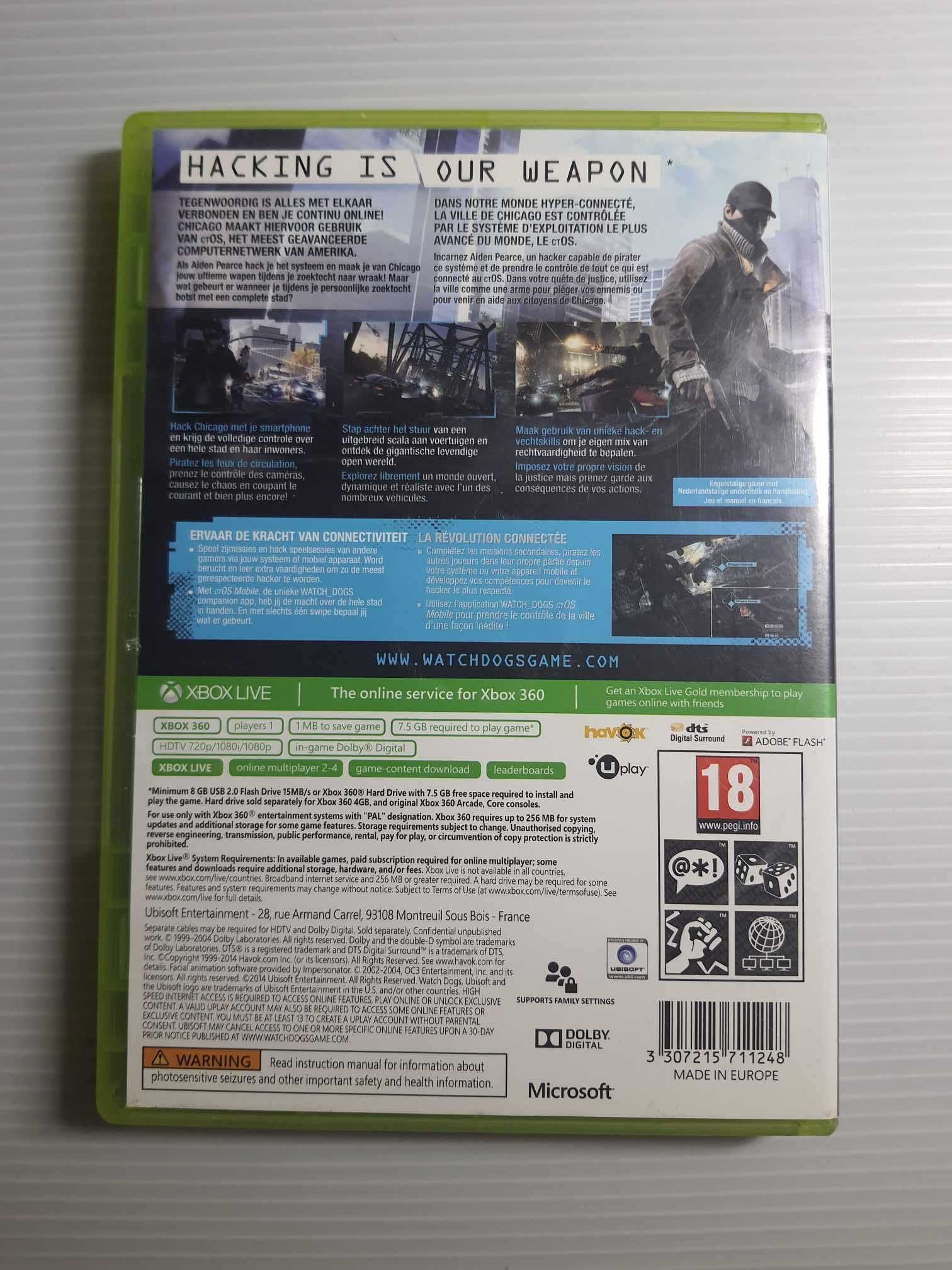 Xbox 360 Watch Dogs   Język angielski.