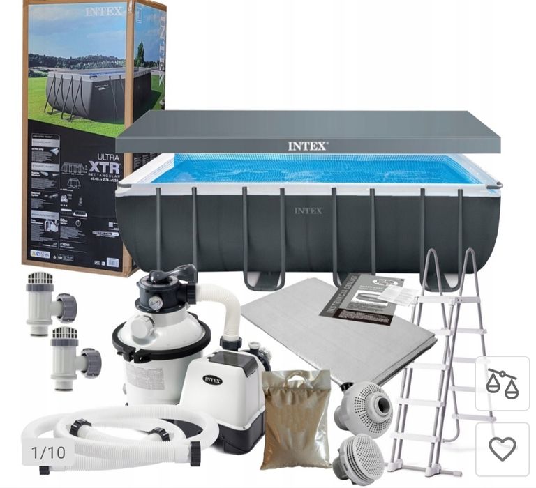 Basen prostokątny stelażowy INTEX 26356 wym 549x274x132 gumoleon 7x4m