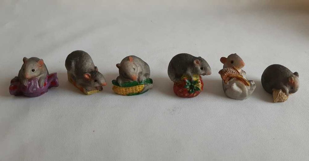 Статуэтки Интерьерный набор мышки с продуктами