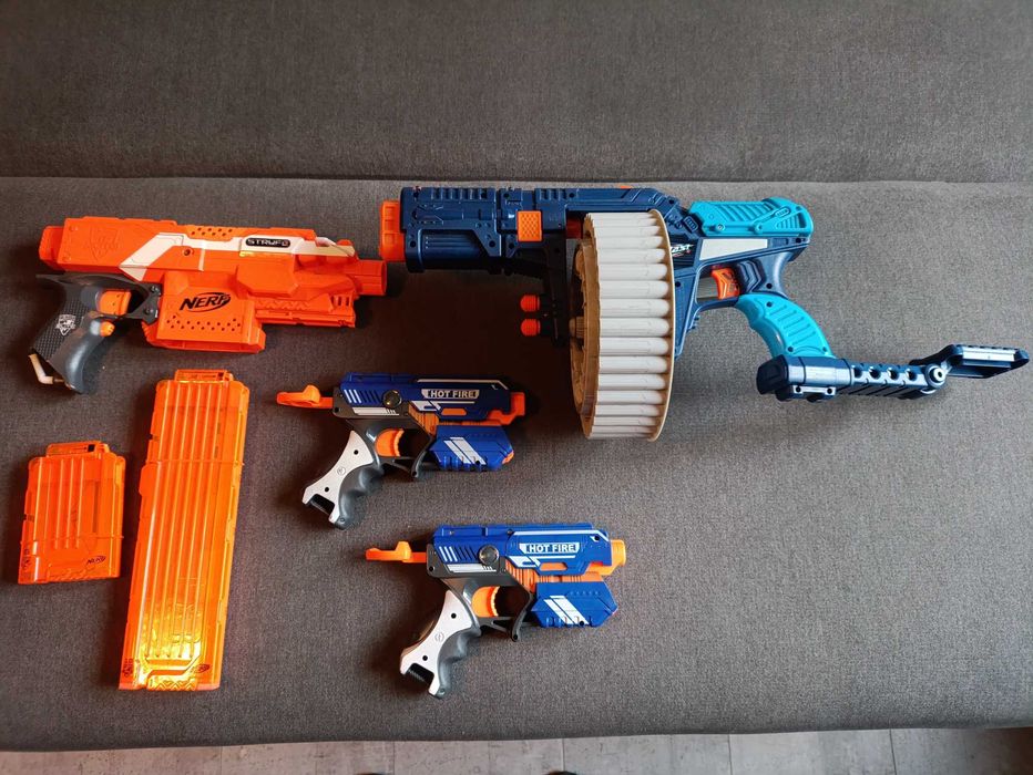 Nerf Stryfe elektryczny półautomatyczny + dodatkowe pistolety