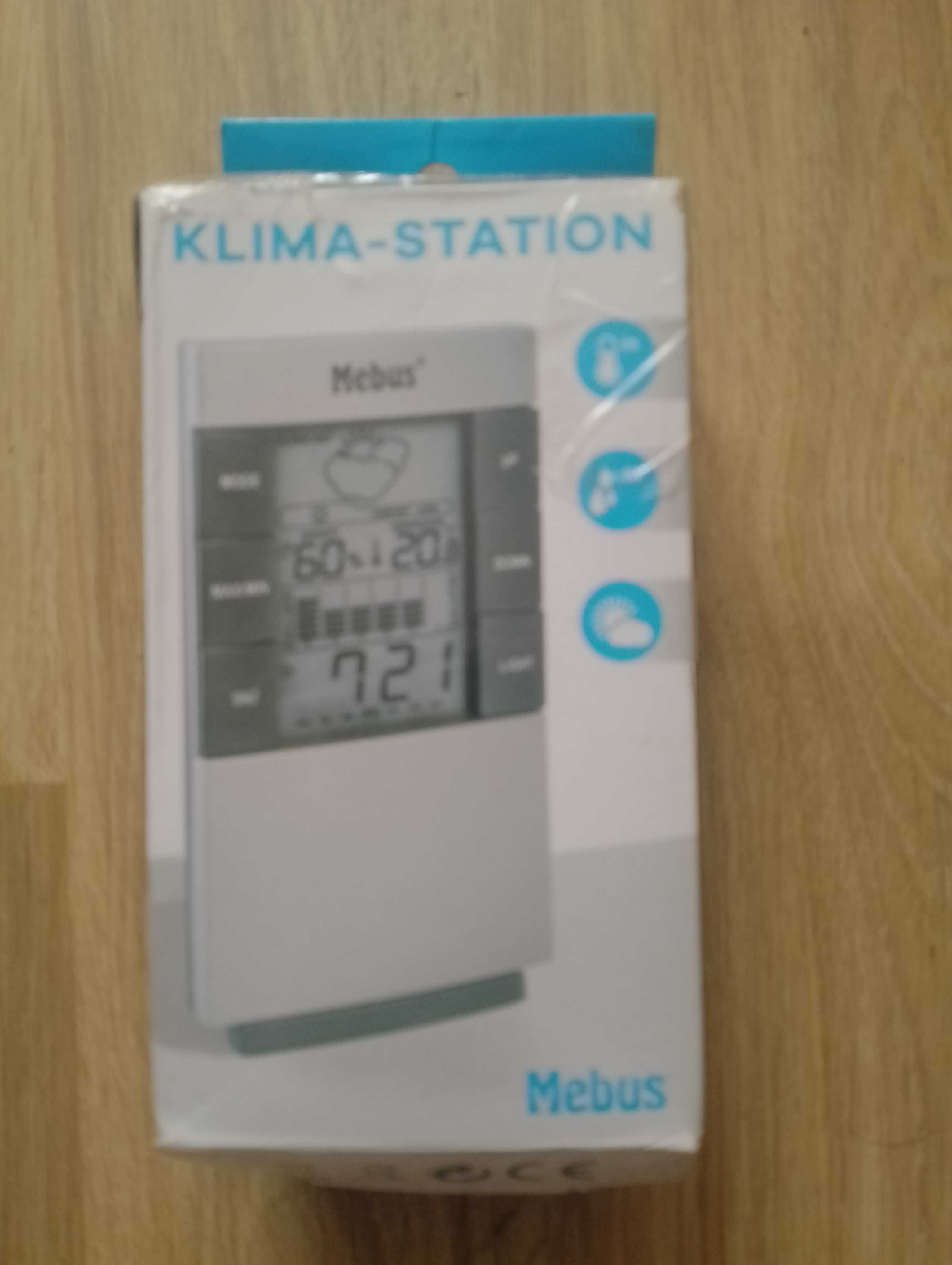 stacja pogody meteo MEBUS termometr zegar budzik higrometr prezent