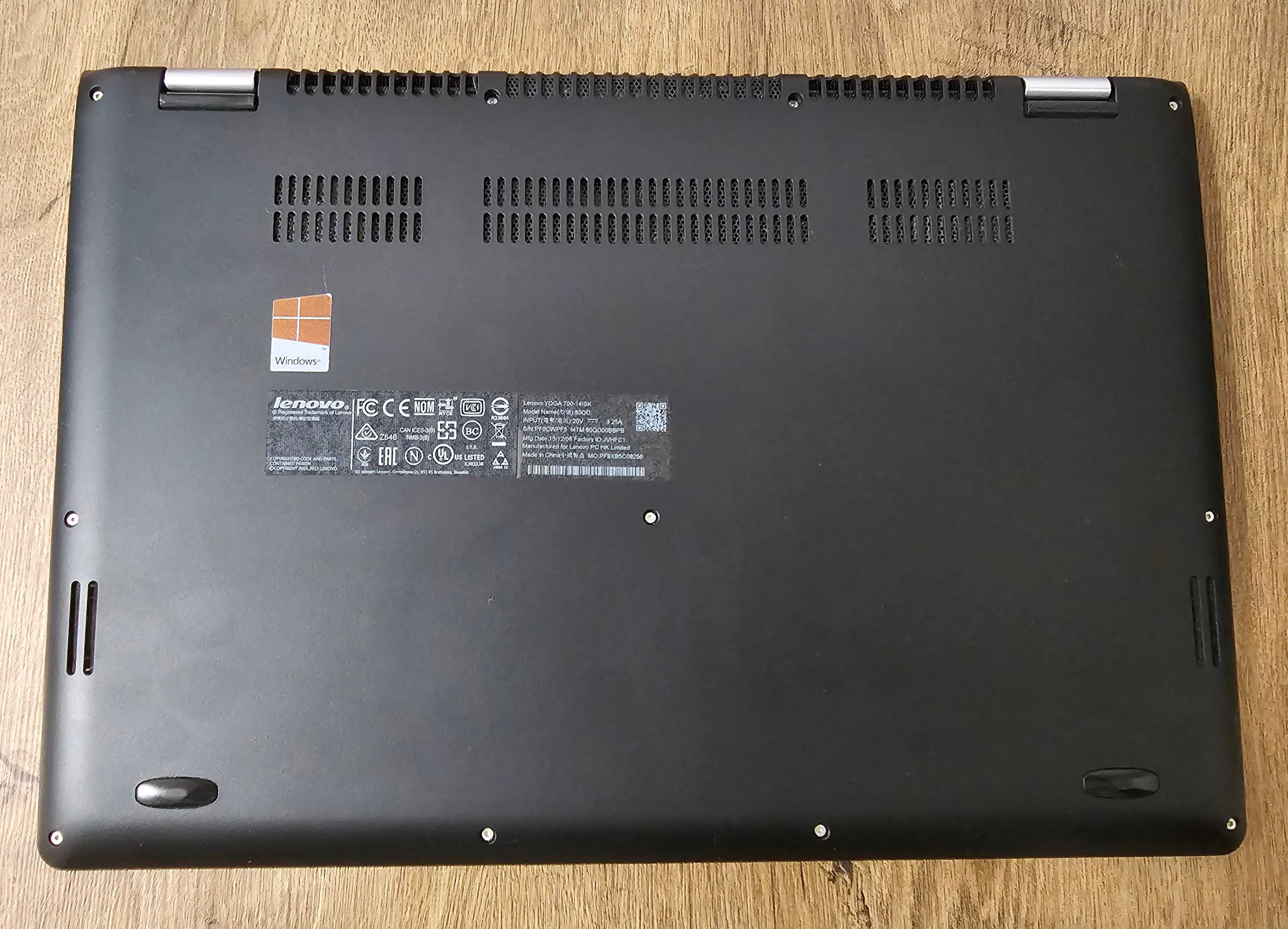 Lenovo YOGA 700-14ISK Laptop-Tablet dotykowy ekran