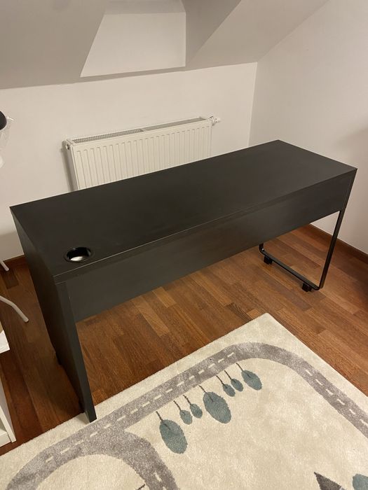 Biurko Ikea Micke czarnobrąz