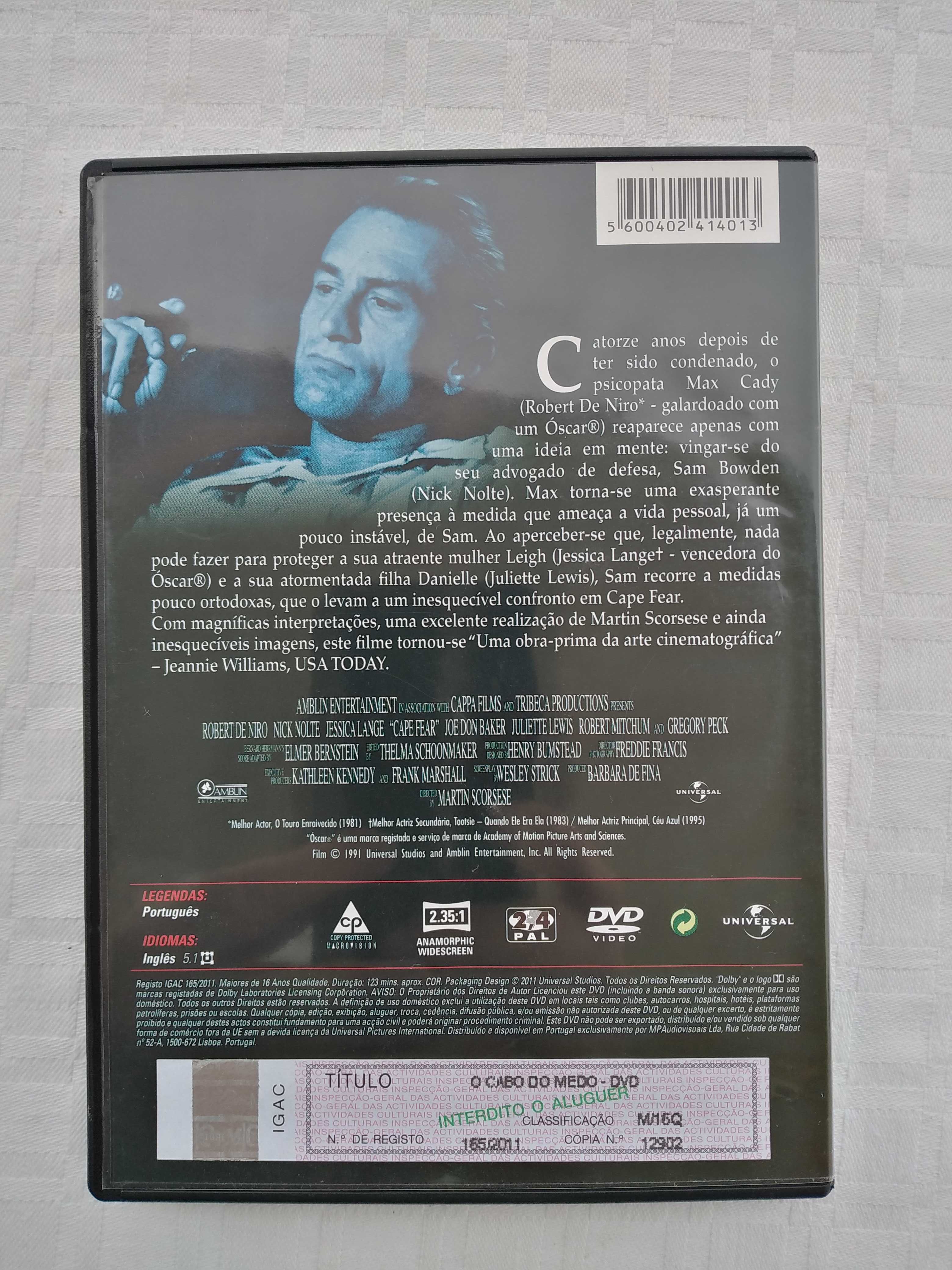 DVD, O Cabo do Medo, Usado