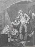 2)1850г Большая 36х28см старинная Гравюра «Карьера проститутки» офорт