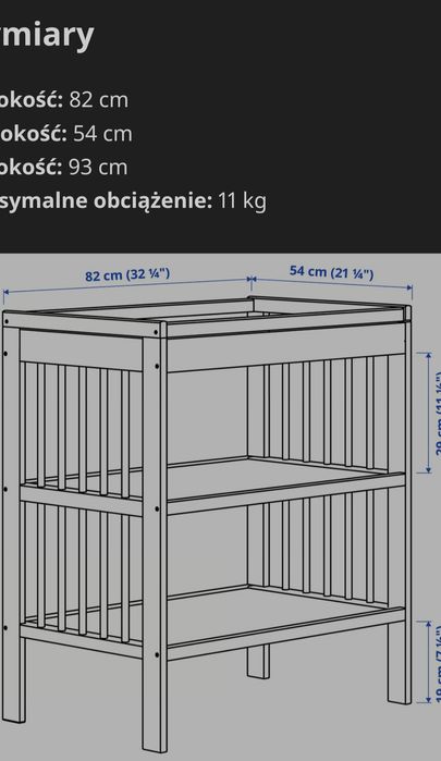 Przewijak ikea gulliver bialy