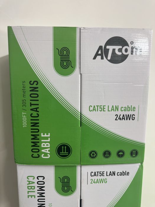 Кабель витапара cat5e lan cable 24awg 305 метрів