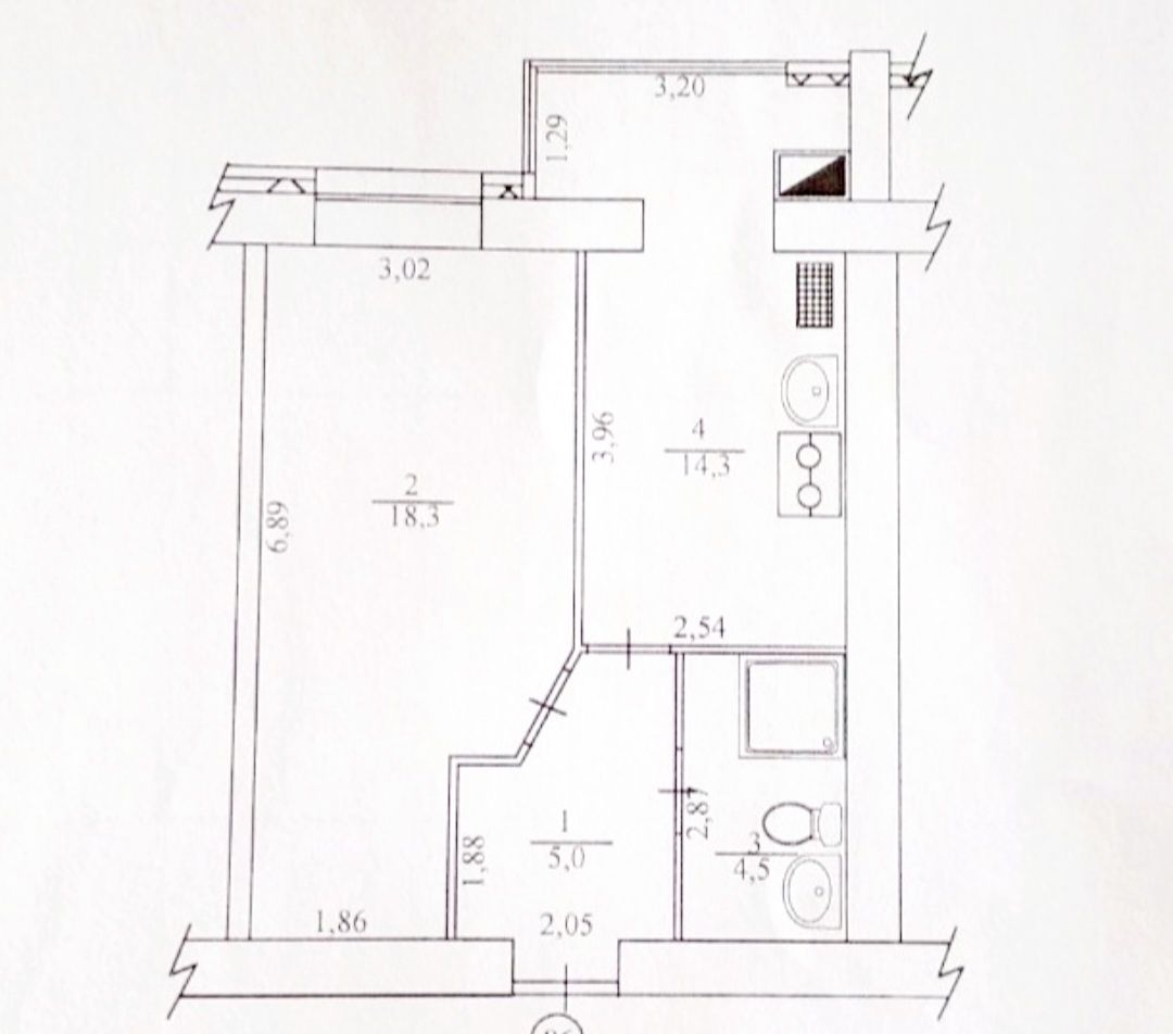 Новинка! Любечская 114(Масаны)42м2 Продам 1 ком