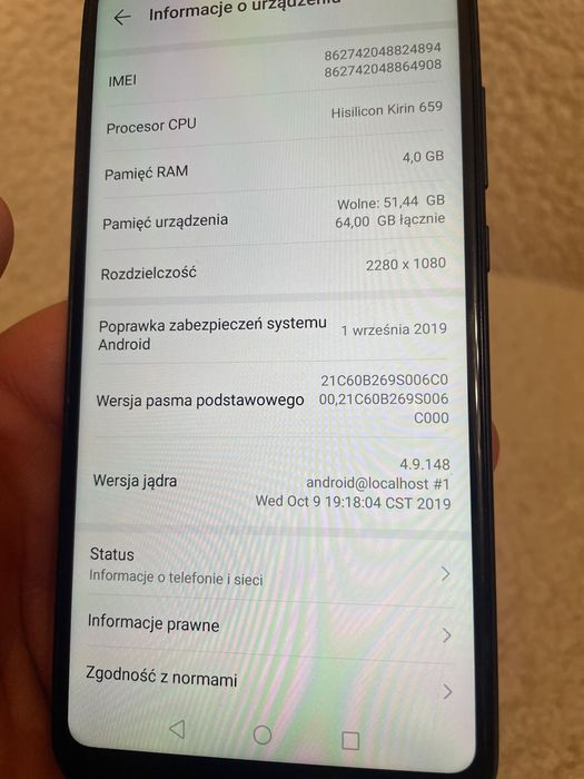 Huawei P20 Lite (ANE‑LX1) 4 GB RAM + 64 GB pamięci 16 mp aparat