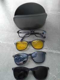 okulary  frido okulary F11081 z nakładkami przeciwsłonecznymi