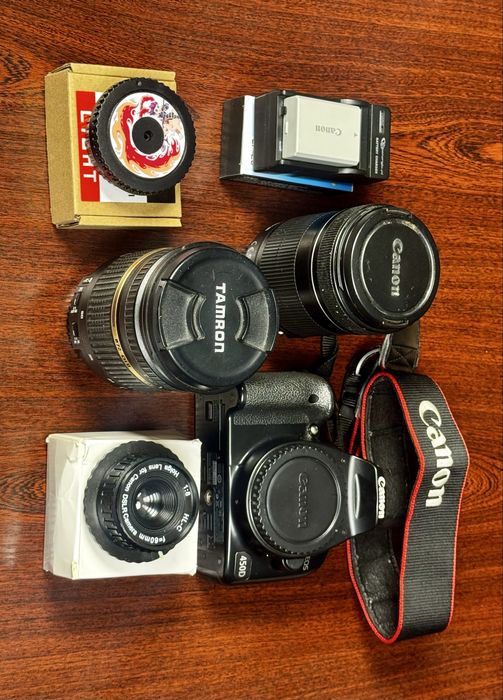 Canon EOS 450D | Obiektywy Tamron + Canon | Duży zestaw