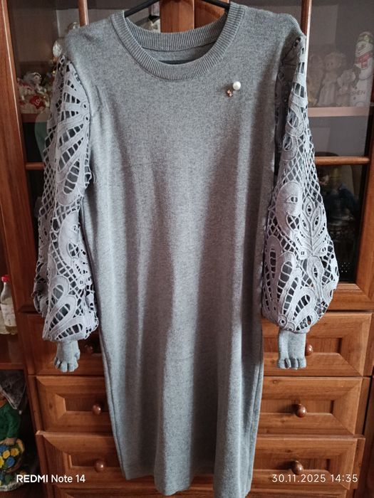 Плаття сіре нове