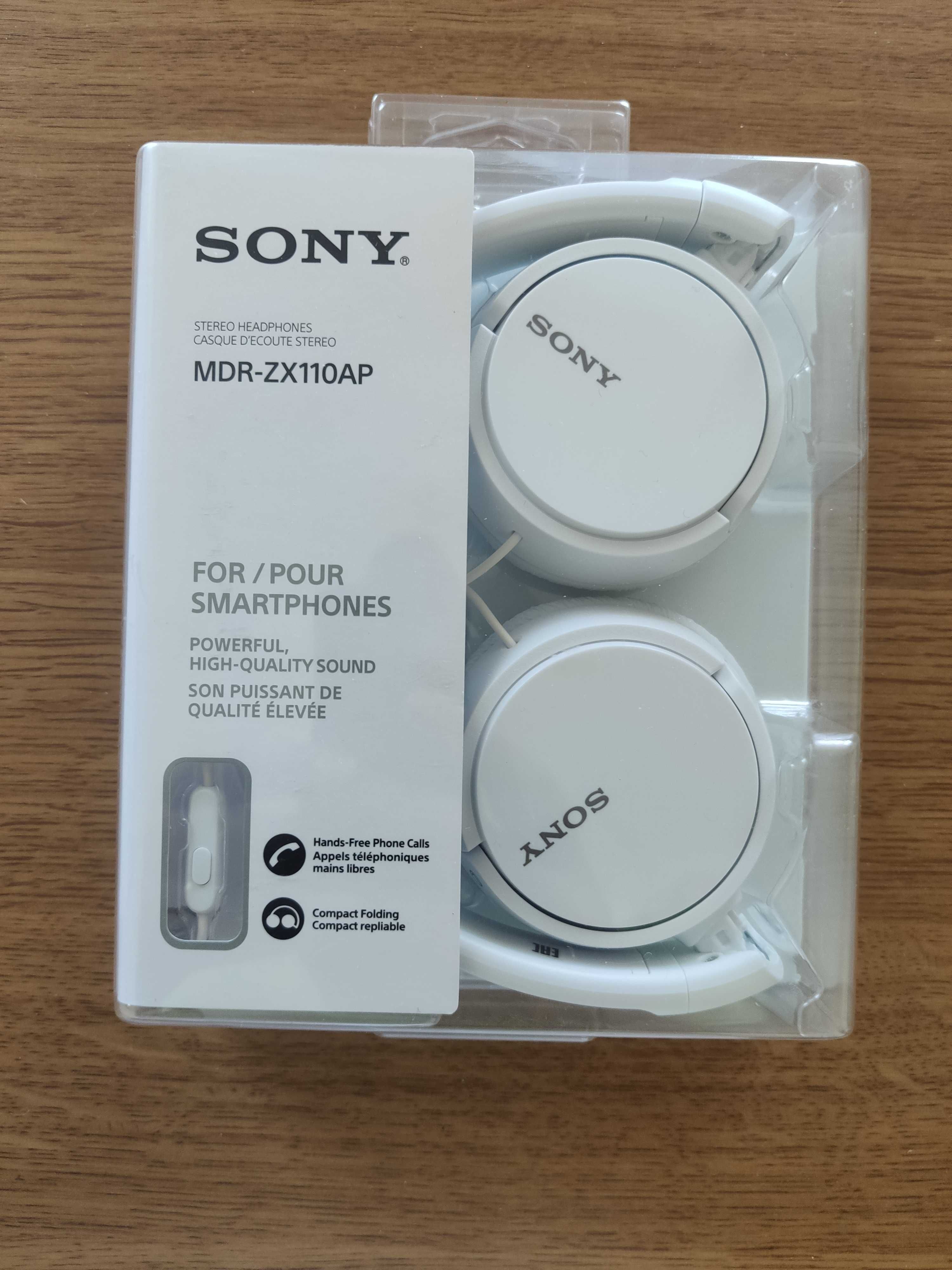 Auscultadores Headphones Sony MDR-ZX110AP NOVOS c/ almofada e micro