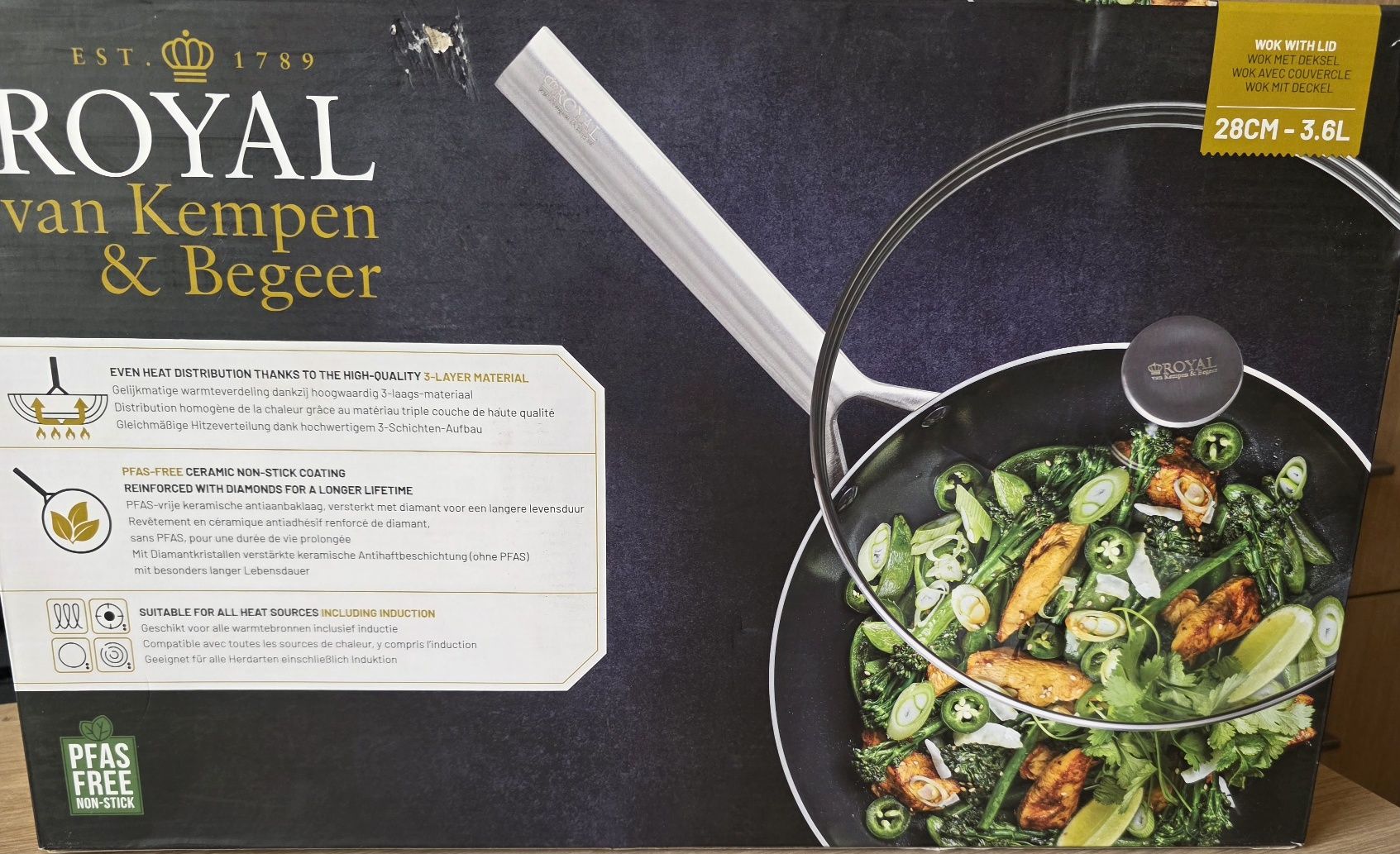 Wok z pokrywką Royal
