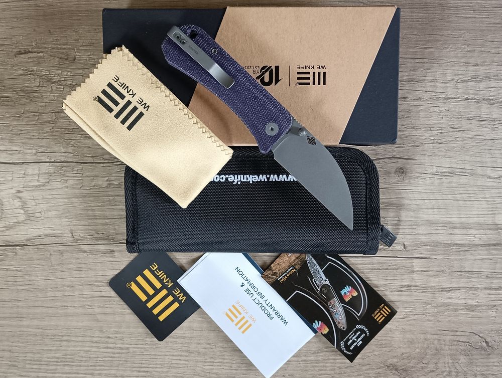 складний ніж We Knife Banter Wharncliffe Purple Stonewashed CPM S35VN