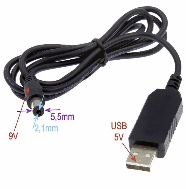 USB кабеля для роутеров 12 и 9 вольт