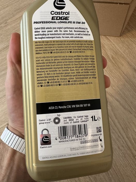 Olej Castrol Edge PROFESSIONAL 5W30 LongLife