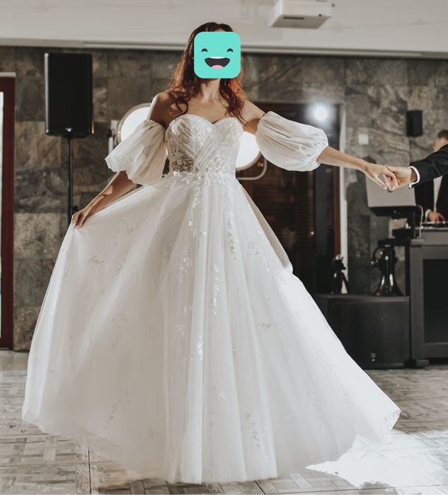 Gorsetowa suknia ślubna boho