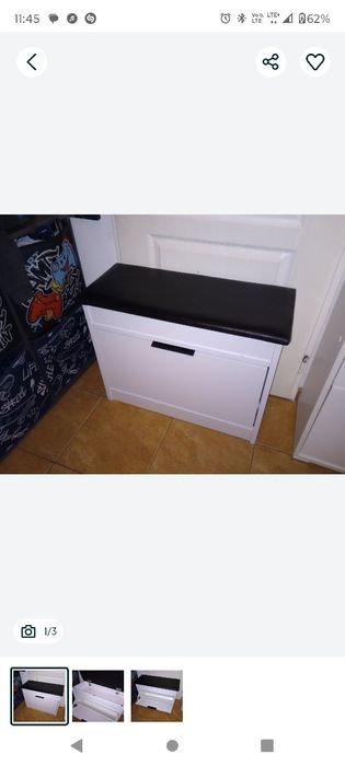 szafka na buty z siedziskiem 67x55x28 cm