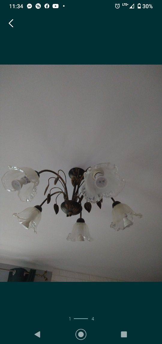 Lampa sufitowa 5 żarówek