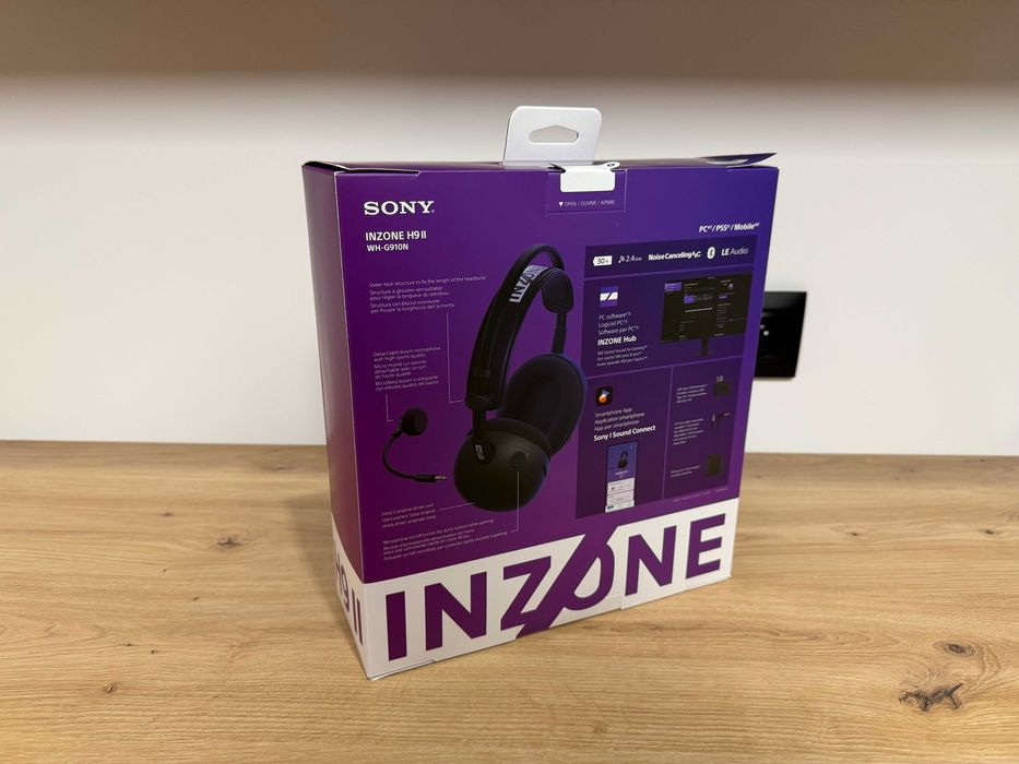 Słuchawki Sony INZONE H9 II czarne, mikrofon AI, ANC, PC/PS5/Mobile