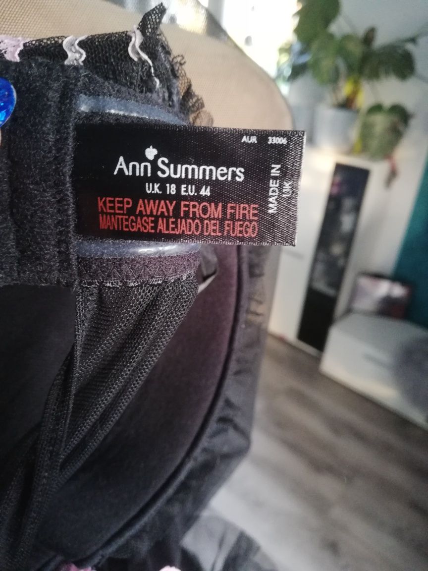 R. 44 Ann summers czarna seksowna koronkowa koszulka biustonosz