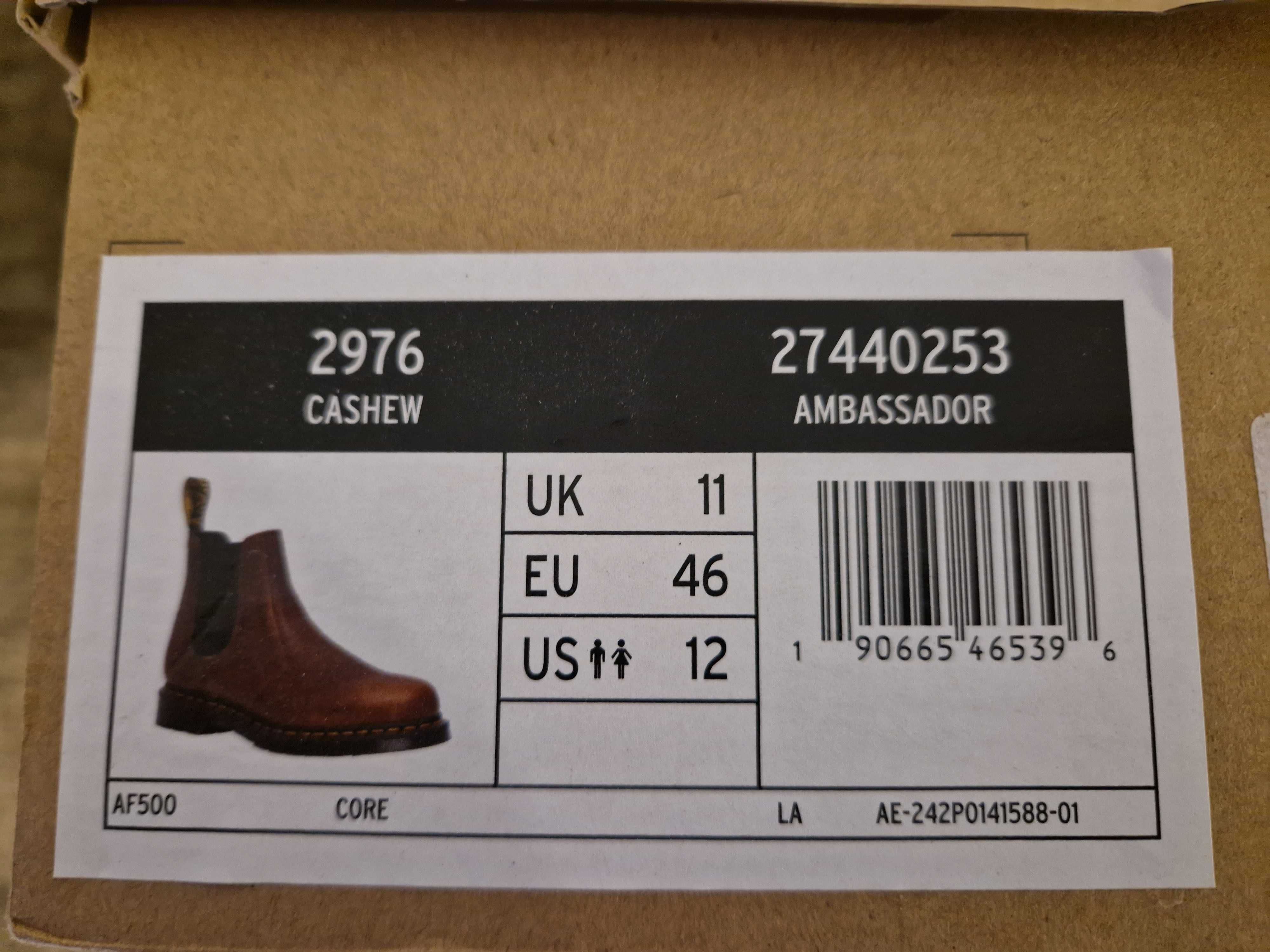 Buty Dr. Martens 2976 Cashew 274`402`53 Ambassador roz. 46 nowe! HIT!