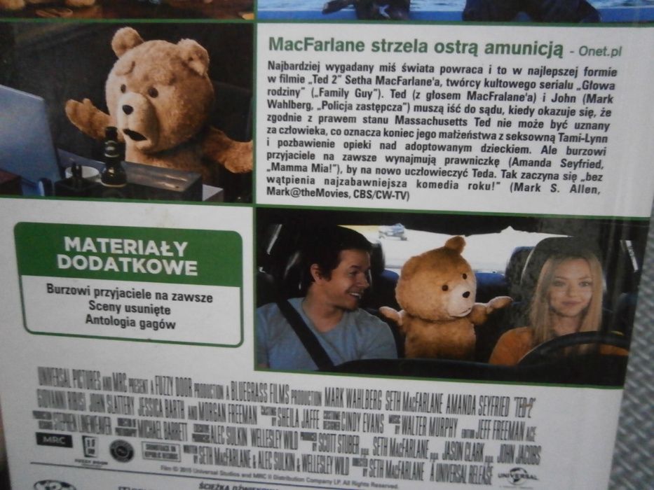 Zestaw 3x film DVD komedia Ted2 Jak urodzić i nie zwariować Smak Życia