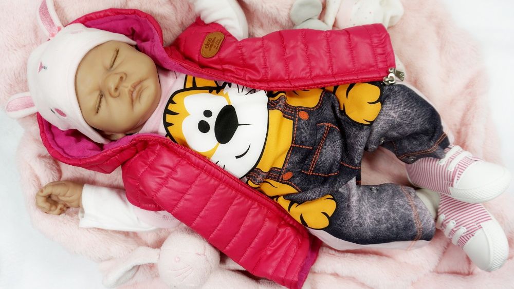 3-6 m-KAMIZELKA Ocieplacz z kapturem na jesień RÓŻOWA Bezrękawnik