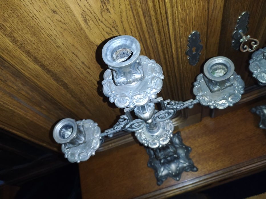 Старинные подсвечники,канделябры,Польша,Россия,до 1917г,55 см