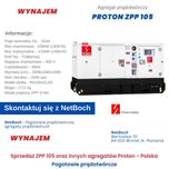 Wynajem agregatu prądotwórczego 105kW -Proton ZPP 105