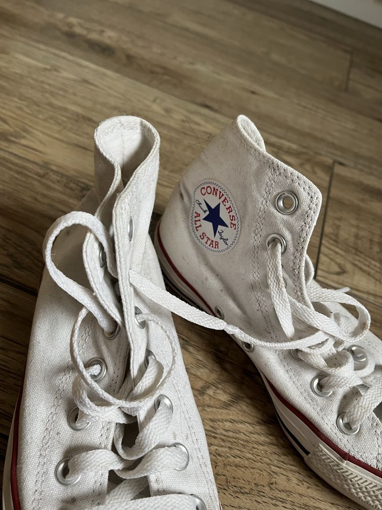 Converse biale dlugie 37 1/3