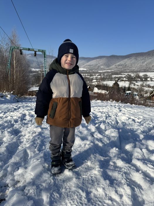 Курточка Zara на хлопчика холодна осінь тепла зима 3-4 роки