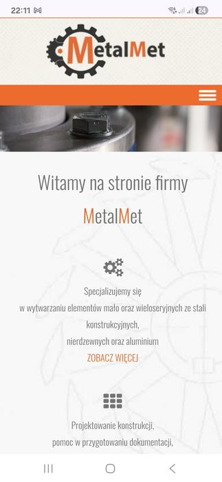 Sprzedam stronę www branża stalowa