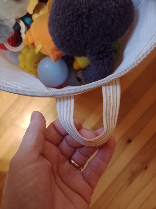 Składany kosz na zabawki koce pościel