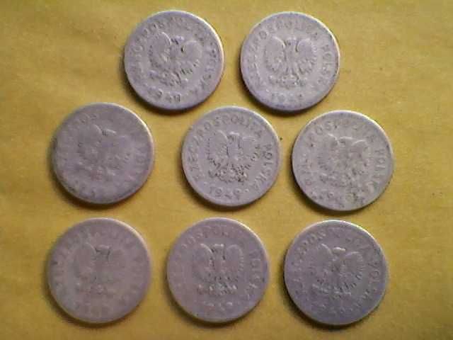 Monety 1zł z 1949r Aluminium bzm.