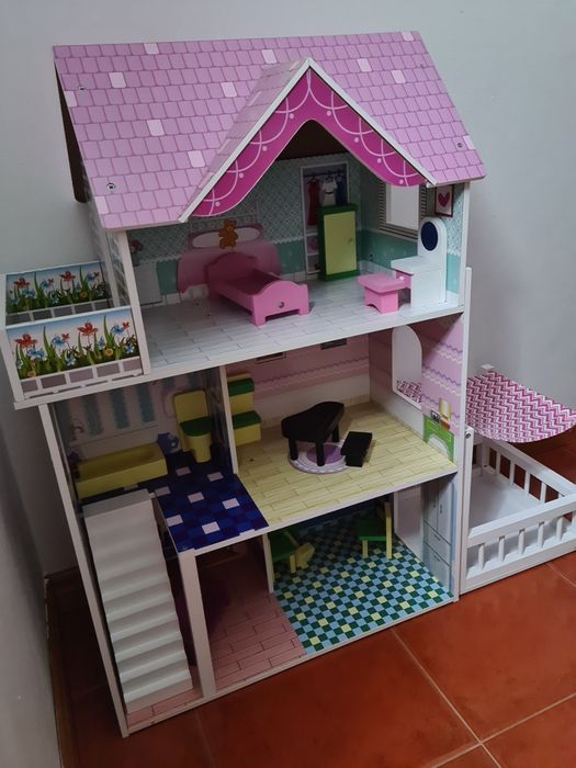 Casa de Bonecas Rosa 86x30x87