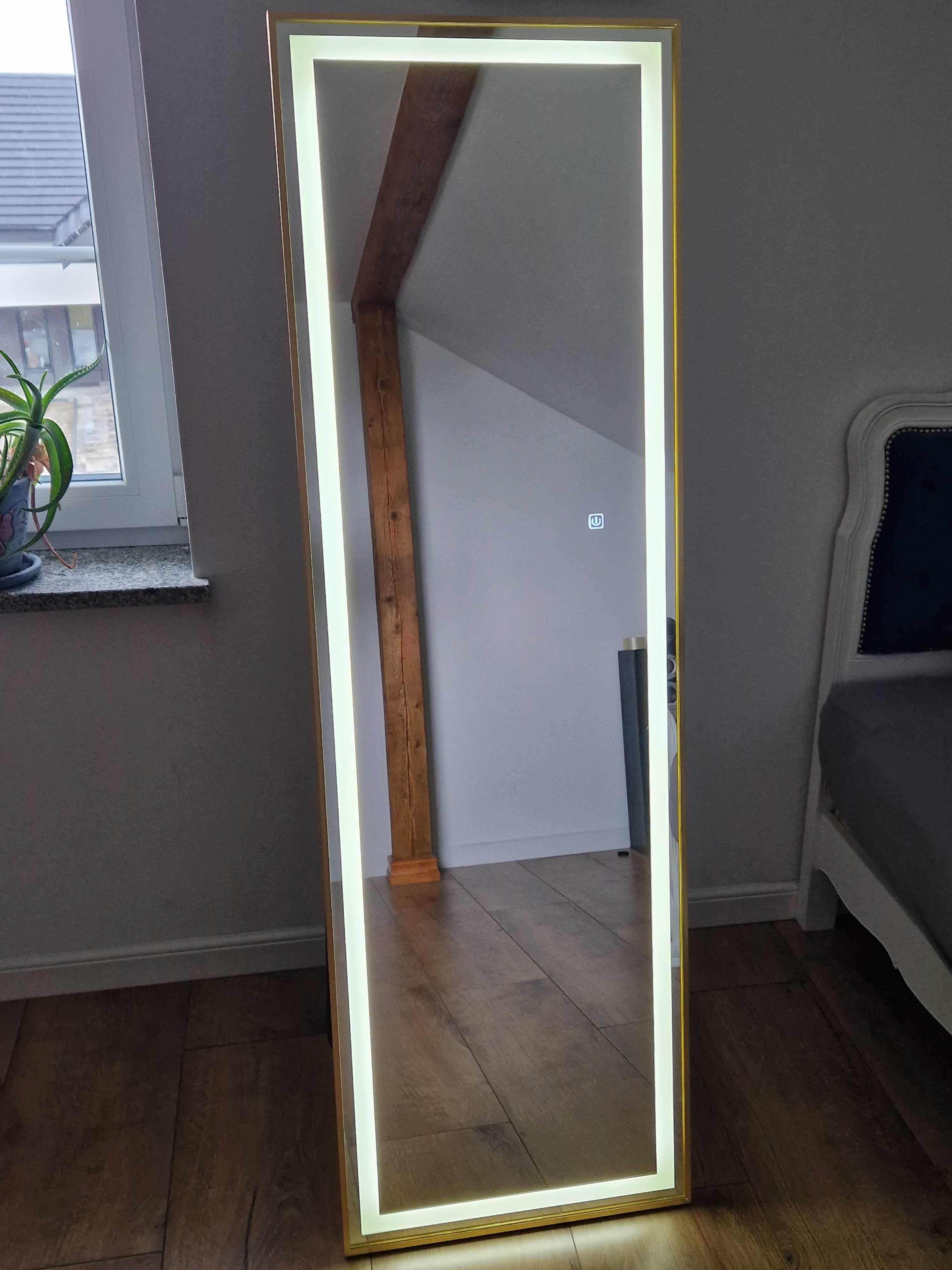 Lustro stojące lub wiszące  w metalowej ramie 165 x 50