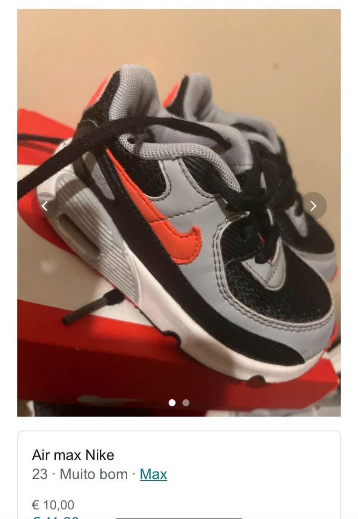 Sapatilhas Nike air max tam 23,5