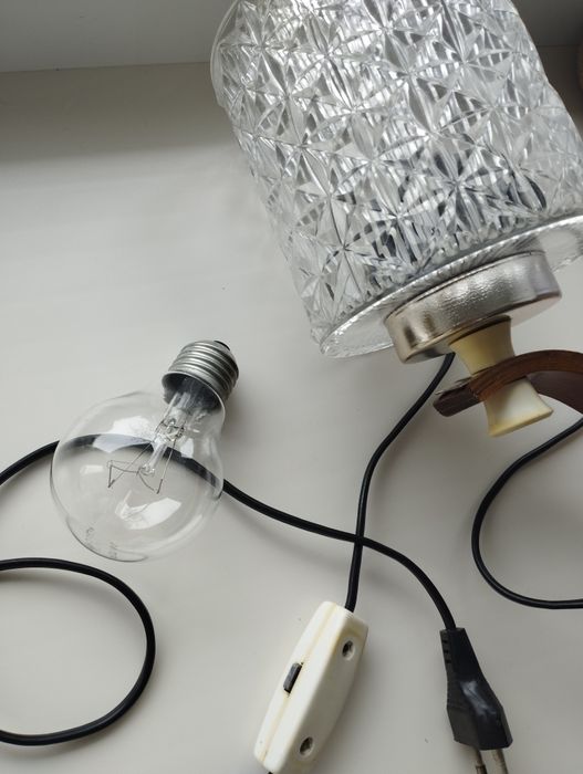 Ссср лампа бра, люстра скляна, вінтаж