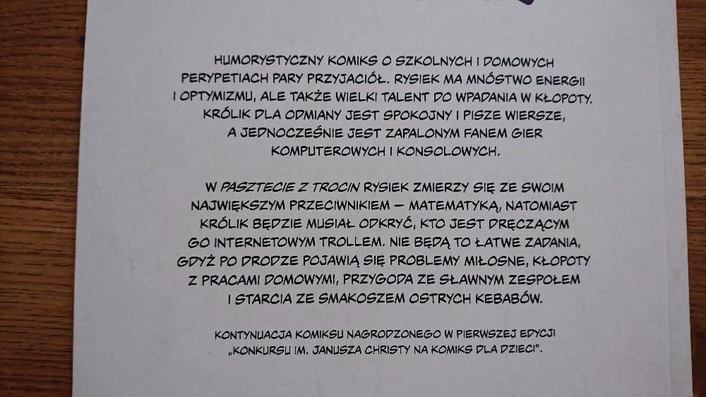 Komiks pt Rysiek i królik Pasztet z trocin tom 2