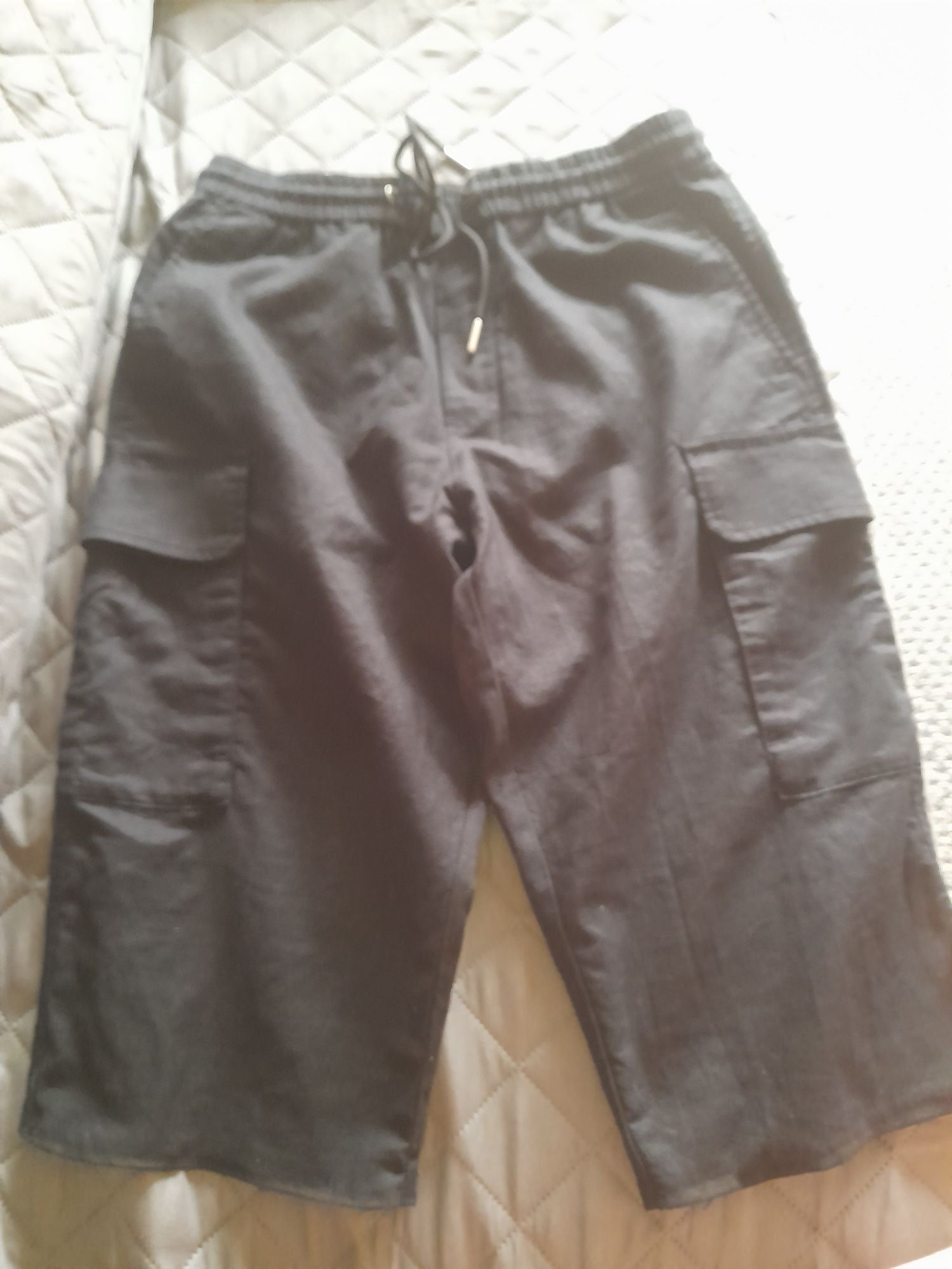 Krótkie spodenki z lnem H&M rozm. XS
