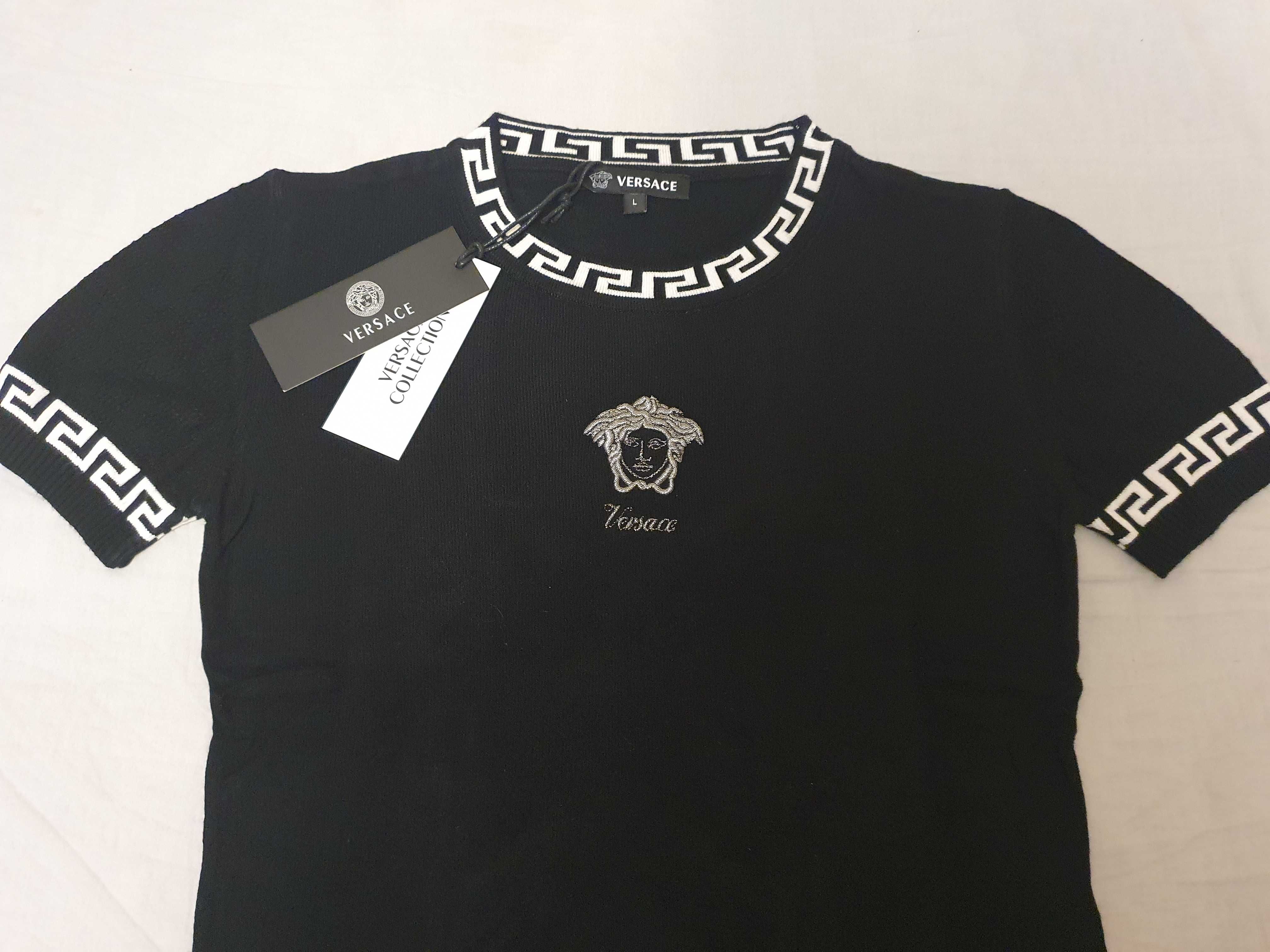 NOWY damski sweter Versace bluzka elegancka meduza bluzeczka L 40