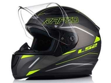 NOWY !!  Kask LS2 FF353 RAPID II ROKKU czarny mat-żółty
