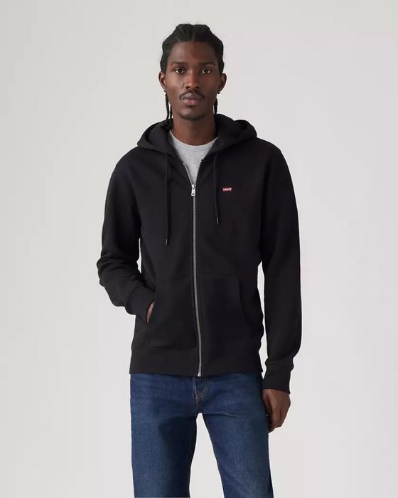Levis Zip Up (M,L) зіп худі толстовка чорна утеплена кофта оригінал