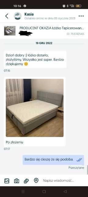 PRODUCENT OKAZJA ŁóżkoTapicerowane stelaż metalowy pojemnik w cenie