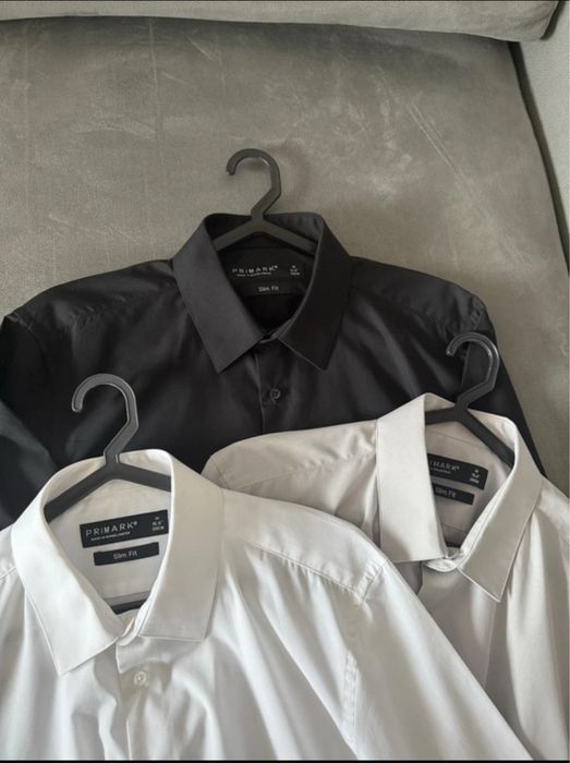 Conjunto 3 camisas Primark tamanho M slim fit ( preto, cinza,branco )